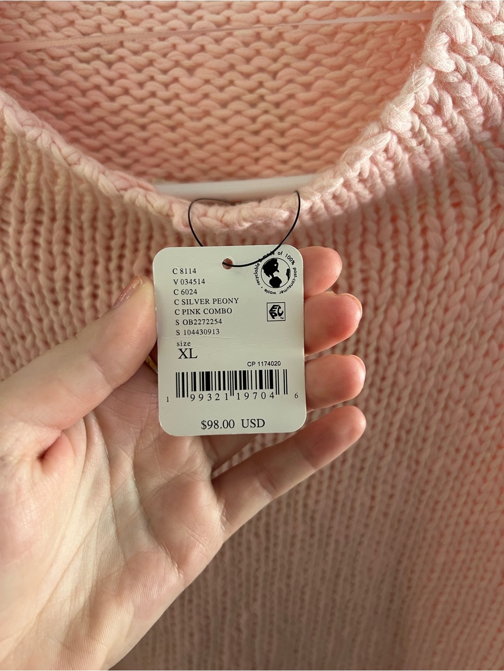 Free People Opal Rollneck Knit Jumper Sweater Silver Peony - Picture 2 of 3